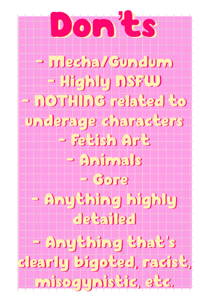 Commission Don’ts